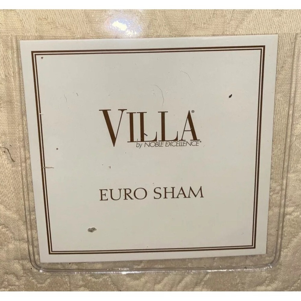 Villa by Noble Excellence San Marino light Beige Euro Pillow Sham NEW